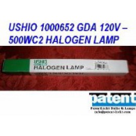 PAT/USHIO 1000652 GDA 120V Ã¢â‚¬â€œ 500WC2 HALOGEN LAMP