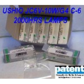 PAT/USHIO JC6V-10W/G4 C-6 2000HRS LAMPS