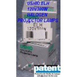 PAT/USHIO ELH 120V300W HALOGEN PROJECTOR LAMPS